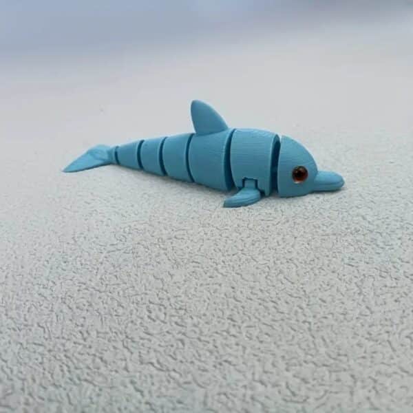 Customized Articulated 3D Printed Dolphin with Realistic Eyes - Image 5