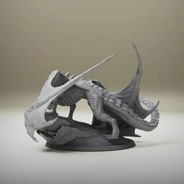 Articulated 3D Printed Rock Dragon Miniature Model - Image 3