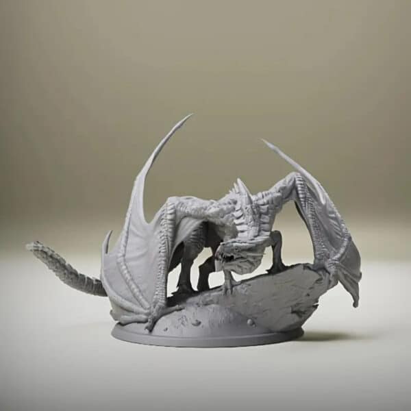Articulated 3D Printed Rock Dragon Miniature Model - Image 4