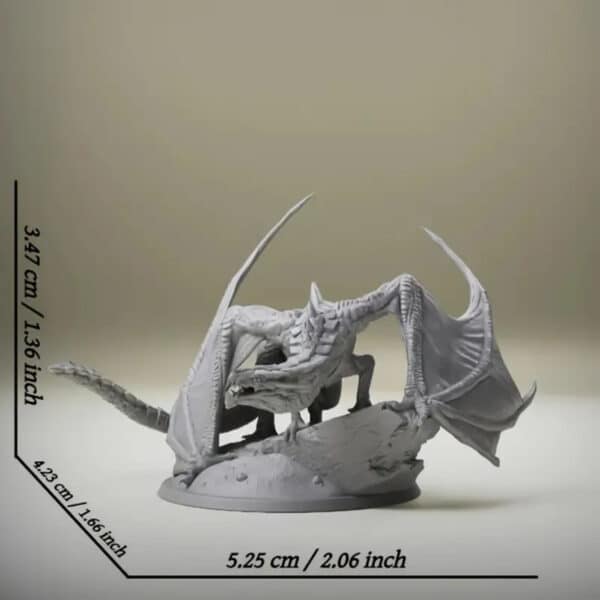 Articulated 3D Printed Rock Dragon Miniature Model - Image 5