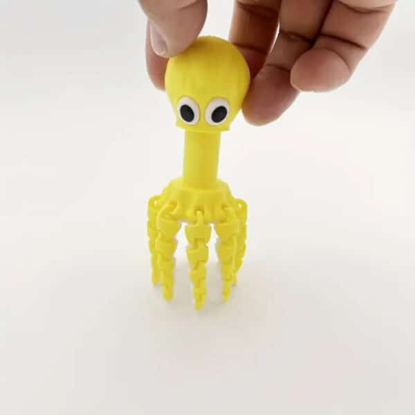 Vibrant 3D Printed Poseable Octopus with Rotating Joints - Image 2