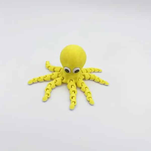 Vibrant 3D Printed Poseable Octopus with Rotating Joints - Image 4