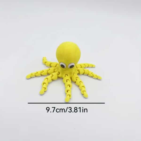 Vibrant 3D Printed Poseable Octopus with Rotating Joints - Image 5