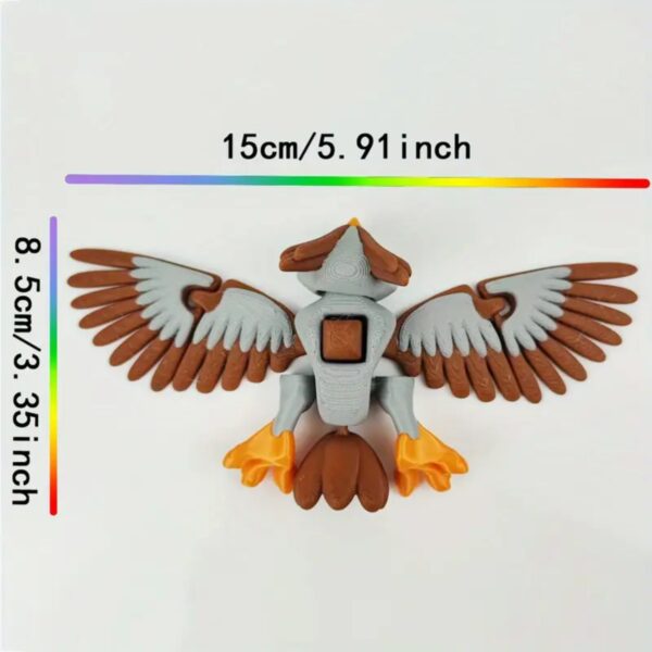 Custom 3D Printed Owl with Movable Wings Toy for Children's - Image 4