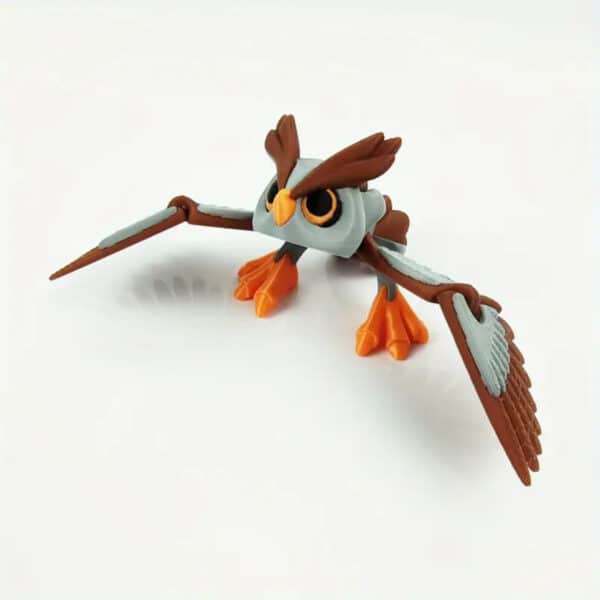 Owl with Movable Wings