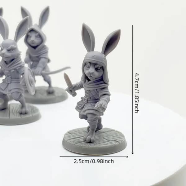 Customizable 3D Printed Rabbit Battle Squad Toy for Kids - Image 3