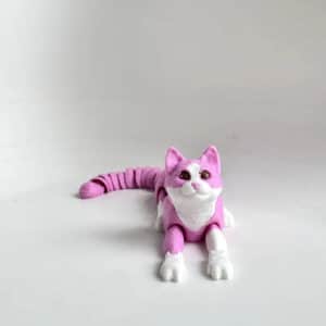 3D Printed Pink Cat