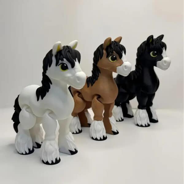 Articulated 3D Printed Cute Realistic Pony Toy for Children's - Image 3