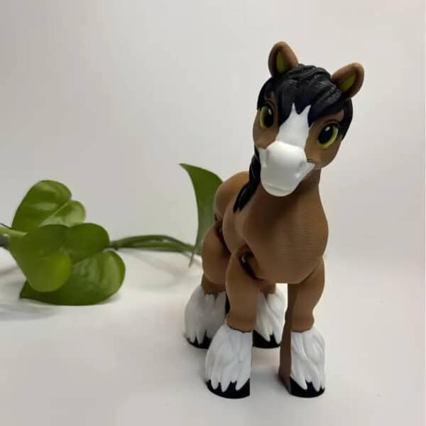 Articulated 3D Printed Cute Realistic Pony Toy for Children's - Image 4