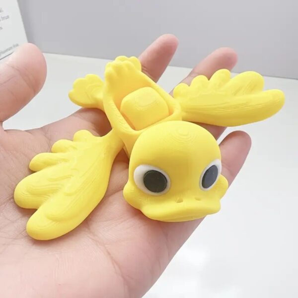 Creative Adorable Articulated 3D Printed Yellow Duck Toy - Image 4