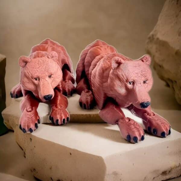 Custom Articulated 3D Printed Brown Bear Toy for Children's - Image 4