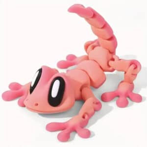 Customized 3D Printed Colorful Gecko Toy with Movable Joints