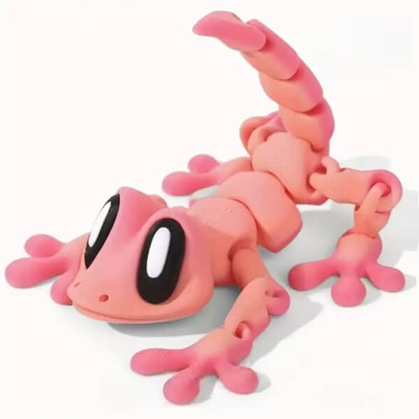 Customized 3D Printed Colorful Gecko Toy with Movable Joints