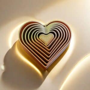 3D Printed Heart Stress Relief Fidget