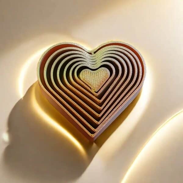 3D Printed Heart Stress Relief Fidget