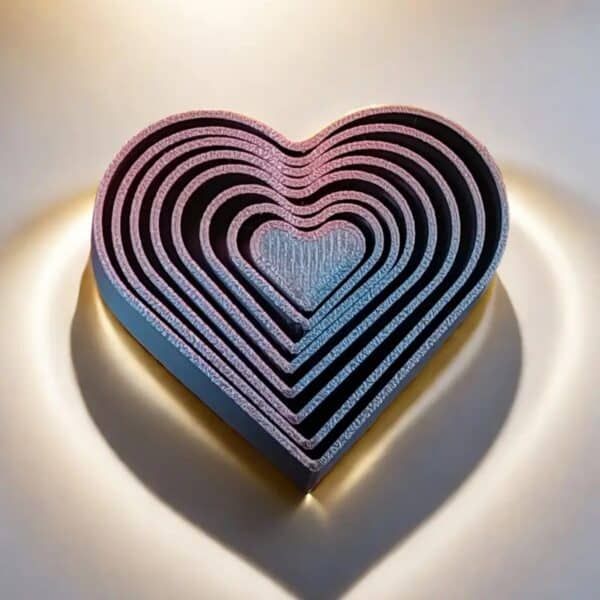 Vibrant 3D Printed Heart Stress Relief Fidget Toy for Kids - Image 6