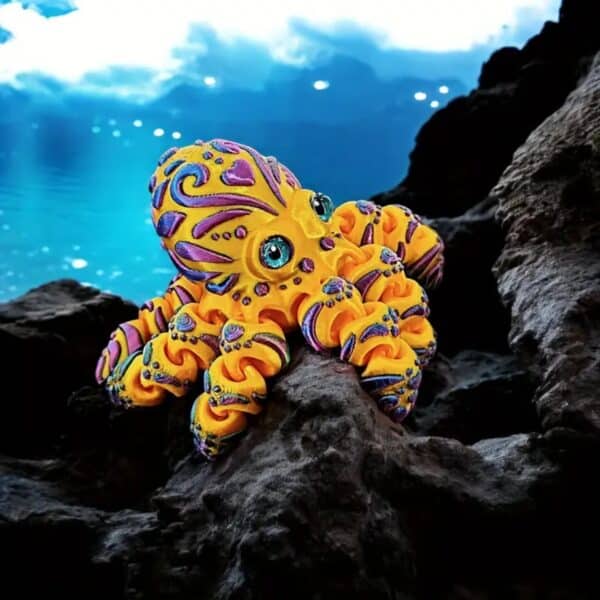 Customized 3D Printed Vibrant Octopus Toy for Children's - Image 2