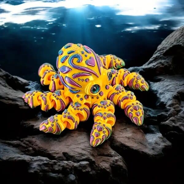 Customized 3D Printed Vibrant Octopus Toy for Children's - Image 3