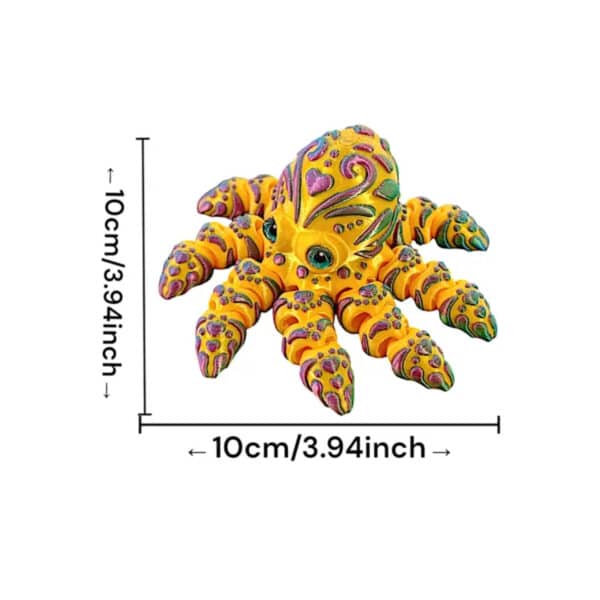Customized 3D Printed Vibrant Octopus Toy for Children's - Image 4