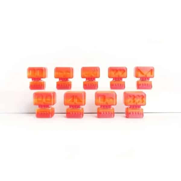 Custom 9 Pcs Colorful 3D Printed Skull Face Pop Fidget Toys - Image 2