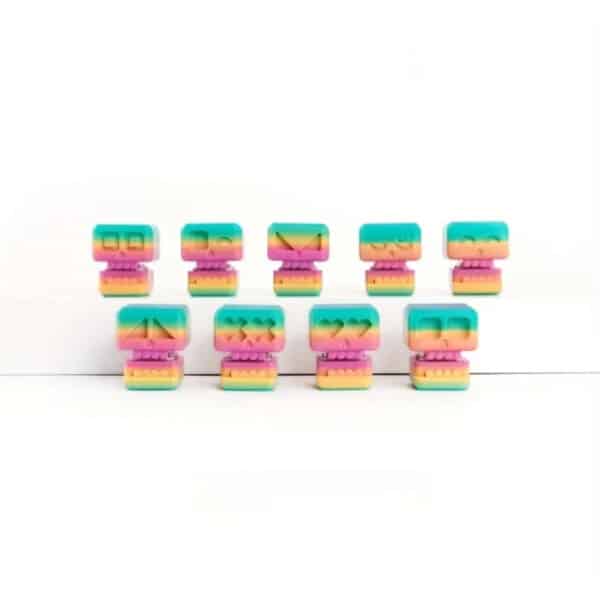 Vibrant Customized 3D Printed Skull Face Pop Fidget Toys - Image 3