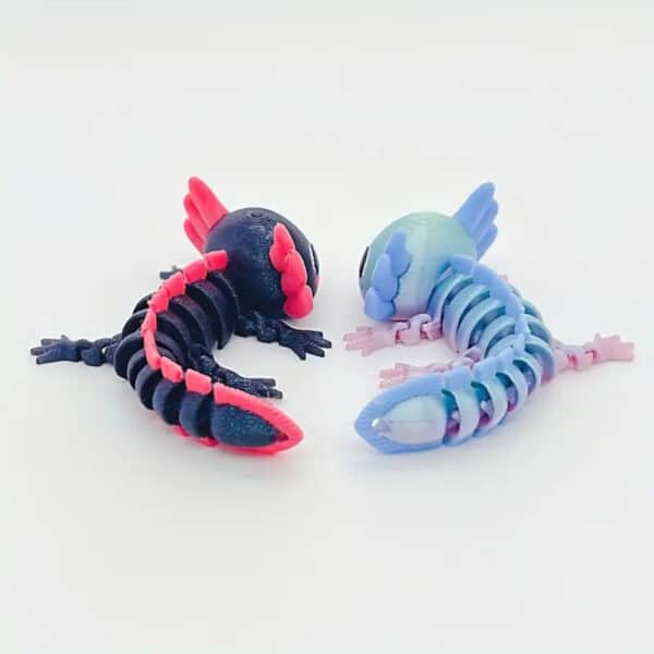 Customized 3D Printed Cute Axolotl Animal Keychain - Image 4