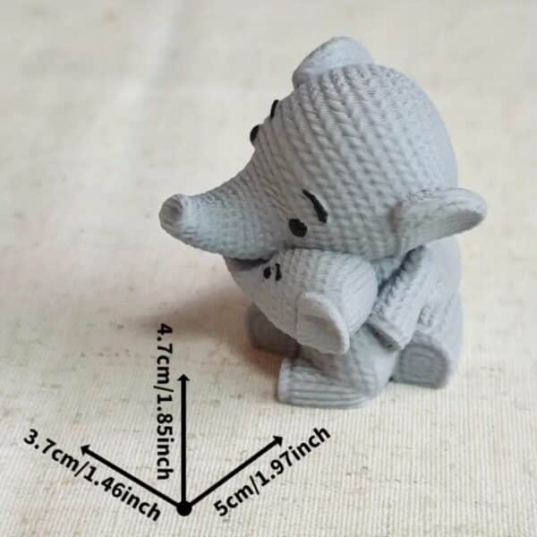 Custom 3D Printed Mother Baby Elephant Toy for Children - Image 3