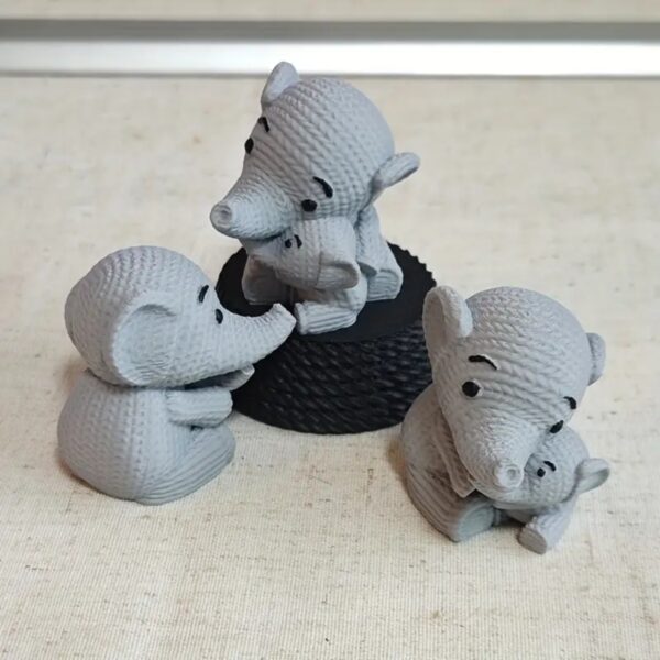Custom 3D Printed Mother Baby Elephant Toy for Children - Image 4