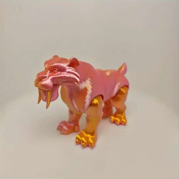 3D Printed Flexi Posable Sabertooth Tiger Toy for Children’s - Image 5