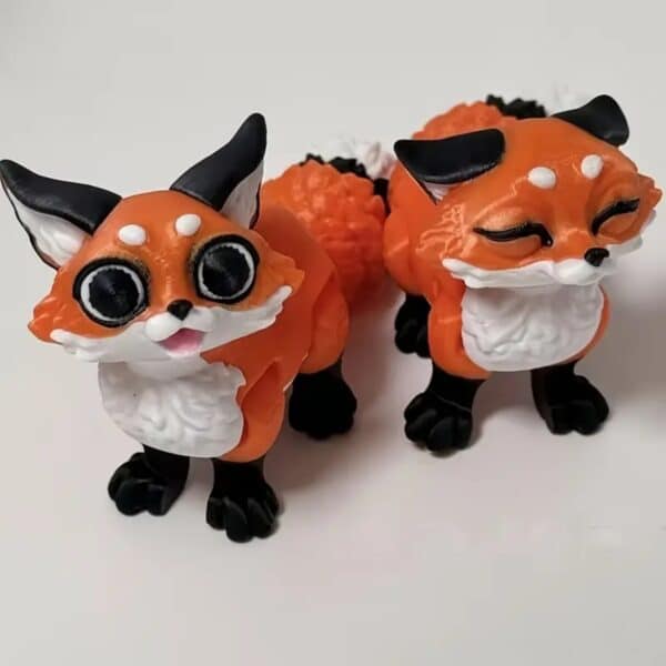 Charming 3D Printed Flexible Joints Fox Toy for Children's - Image 2