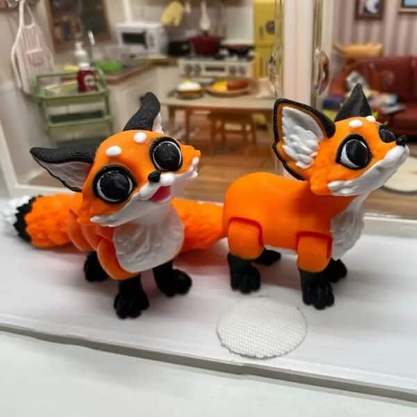 Charming 3D Printed Flexible Joints Fox Toy for Children's - Image 4