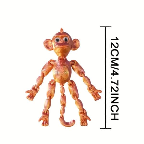 3D Printed Poseable Customized Monkey with Flexible Joints - Image 2