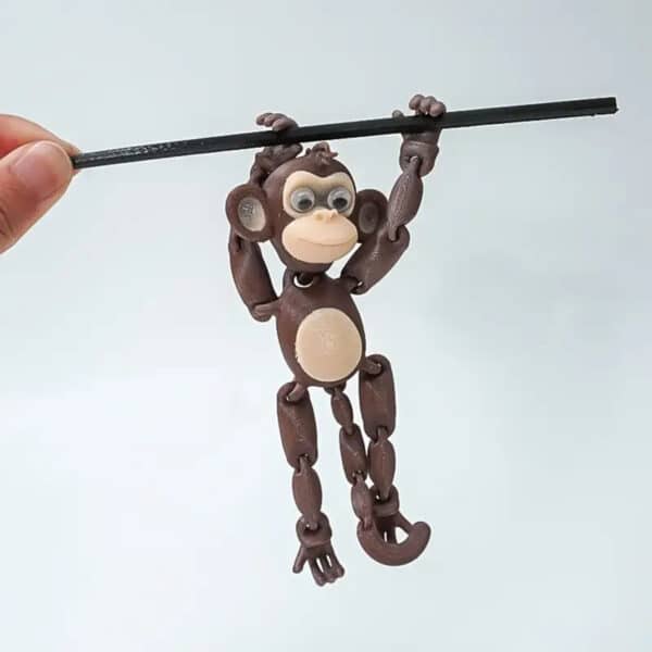 3D Printed Poseable Customized Monkey with Flexible Joints - Image 3