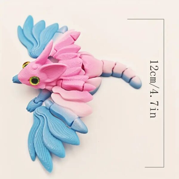 Custom 3D Printed Gradient Dragon with Realistic Eyes - Image 3