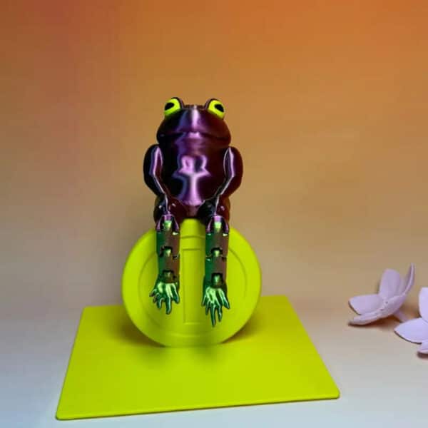 Custom 3D Printed Hanging Frog Toy with Movable Joints - Image 4