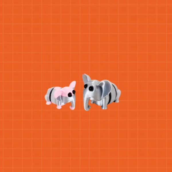 Customizable 3D Printed Mini Couple Elephant Toy for Kids - Image 6