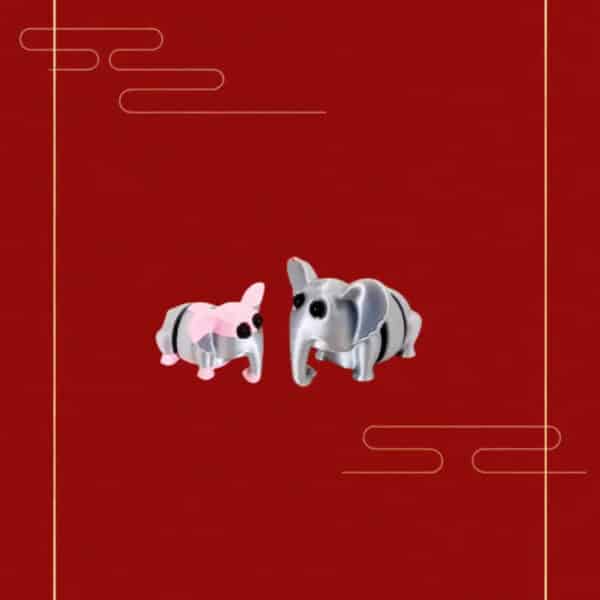 Customizable 3D Printed Mini Couple Elephant Toy for Kids - Image 5