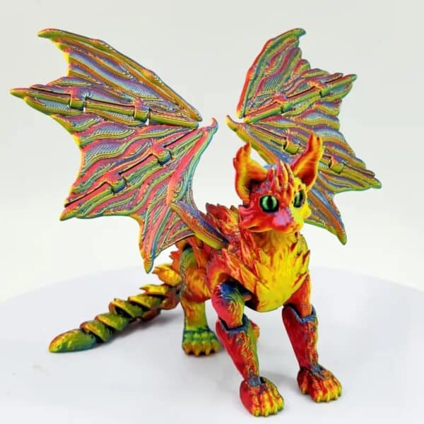 Vibrant 3D Lifelike Custom Dragon Cat Toy for Childrens - Image 3