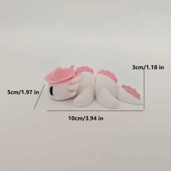 Adorable 3D Printed Mexican Salamander Toy with Hat - Image 2