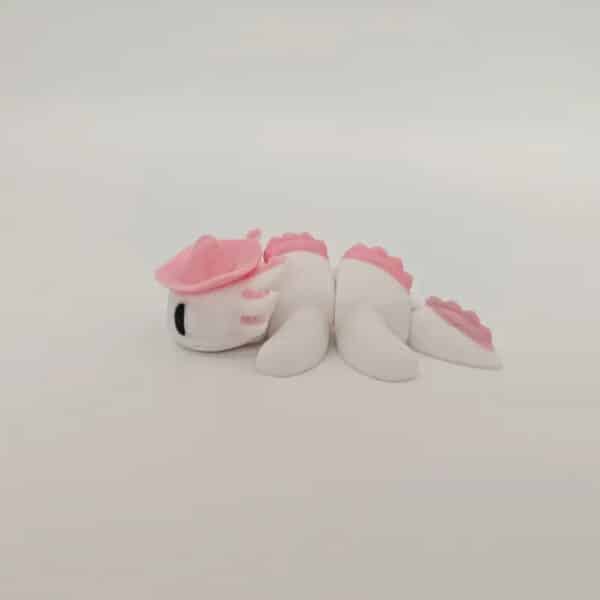 Adorable 3D Printed Mexican Salamander Toy with Hat - Image 3