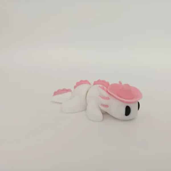 Adorable 3D Printed Mexican Salamander Toy with Hat - Image 5