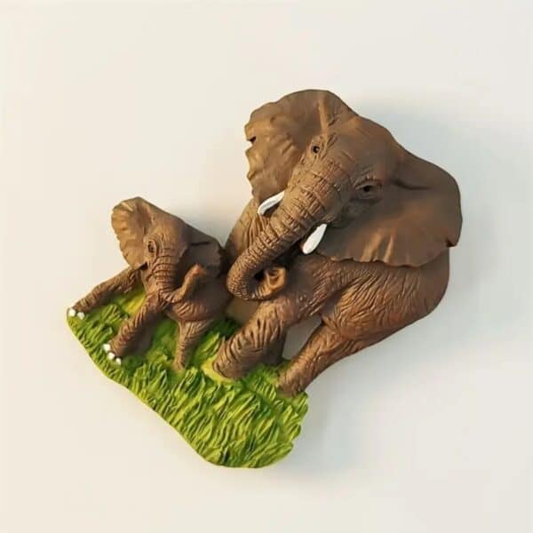 Customized 3D Printed Mother Youngsters Elephant Model - Image 5