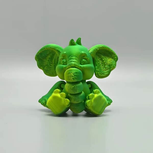 Creative 3D Printed Multicolor Elephant Toy for Children - Image 2