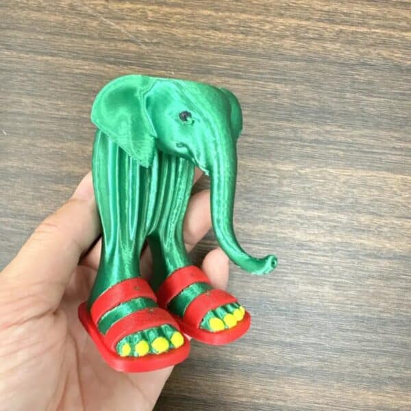 Customizable Plastic Vibrant Green Elephant Toy for Kids - Image 2