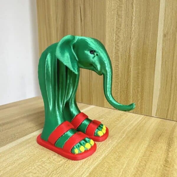 Customizable Plastic Vibrant Green Elephant Toy for Kids - Image 3