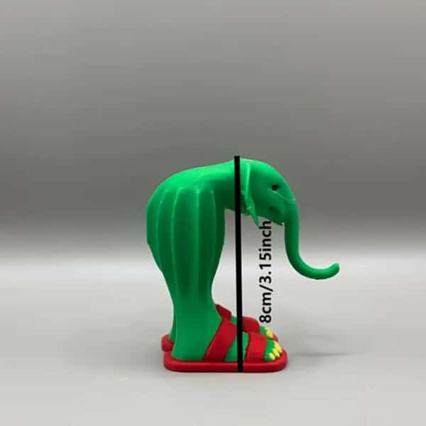 Customizable Plastic Vibrant Green Elephant Toy for Kids - Image 6