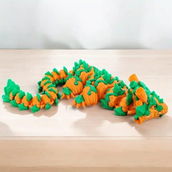 Articulated 3D Printed Pumpkin Dragon Toy for Children's - Image 2