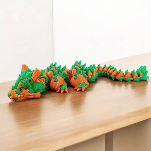 Articulated 3D Printed Pumpkin Dragon Toy for Children's - Image 4