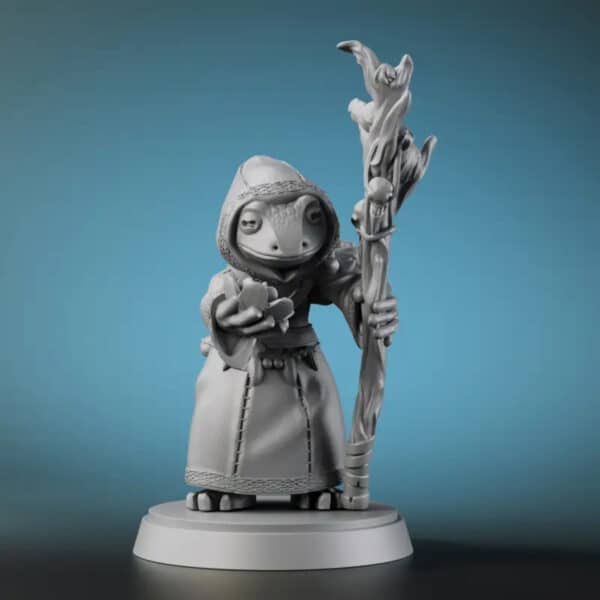 Customized 3D Printed Shaman Frogfolk Miniature Toy for Kids - Image 4
