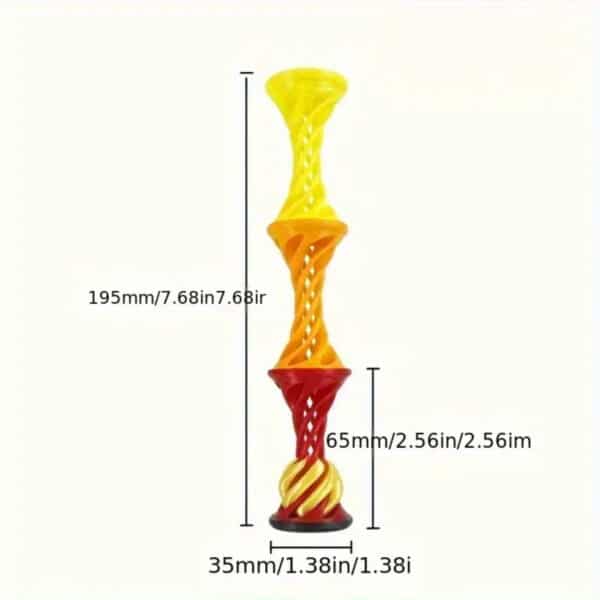 3D Printed Spiral Relax Colorful Silicone Fidget Toy for Kids - Image 2